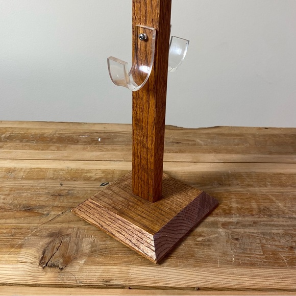 Vintage 19.5” Tall Mug Tree Lucite And Wood Retro Holds 6 Mugs - Picture 5 of 15